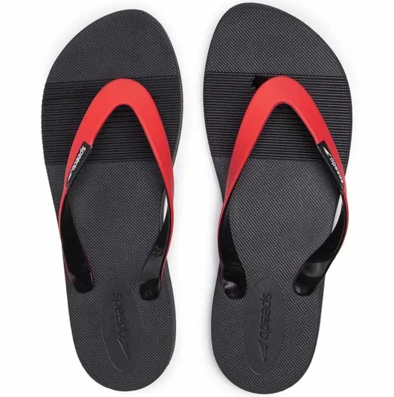 Speedo Men's Saturate II Flip Flops Black/Red-5